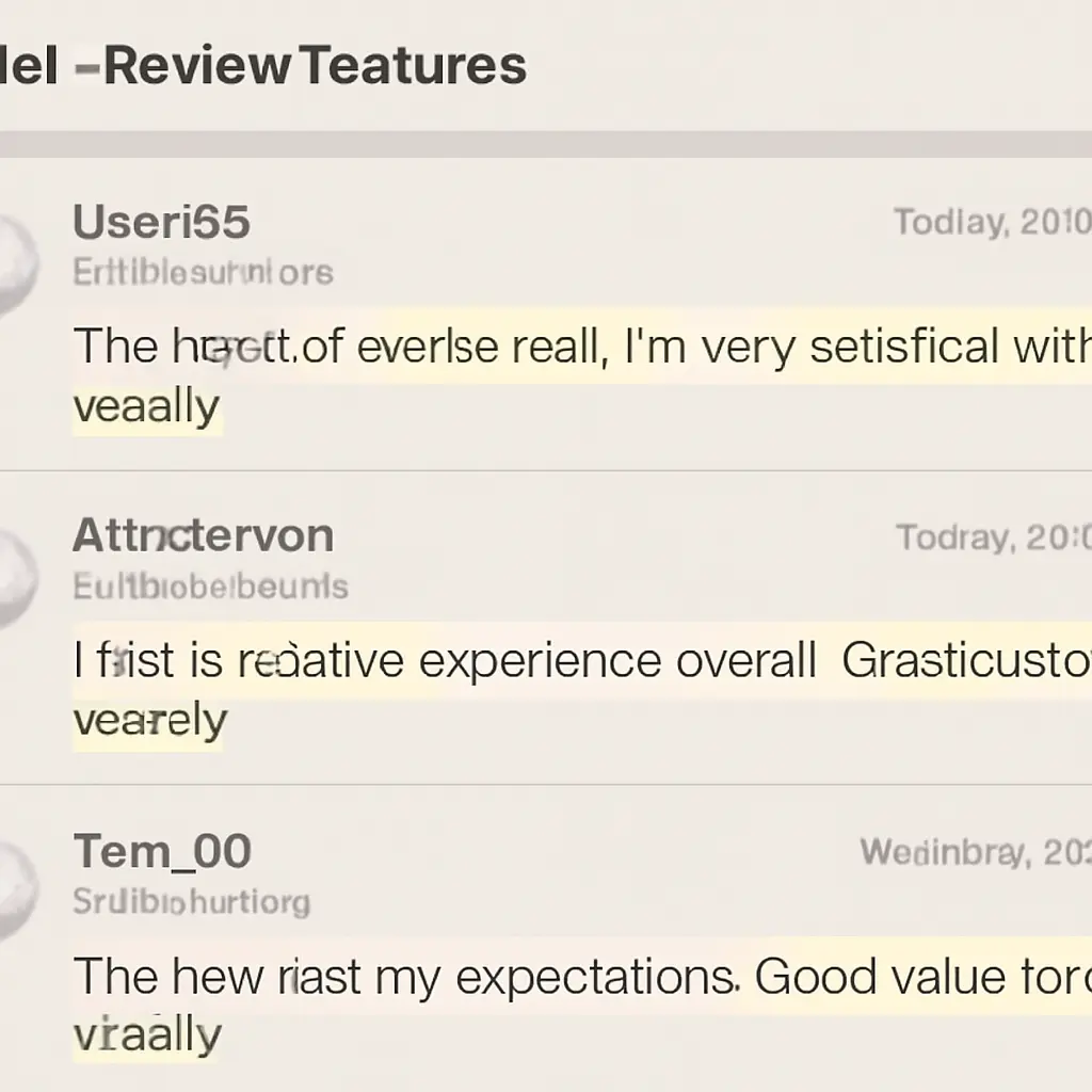 Close-up of forum thread with highlighted credible review features