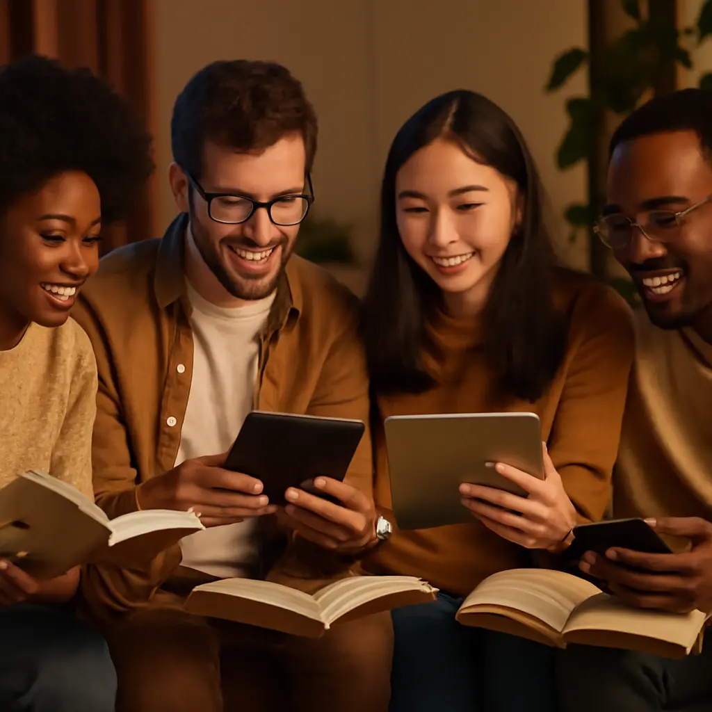 Readers discussing book opinions across platforms